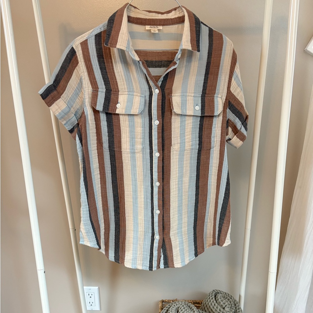 a.n.a Multicolor Striped Shirt